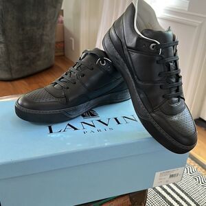 LAVIN PARIS MENS BLACK MID TOP SNEAKER SZ 6
